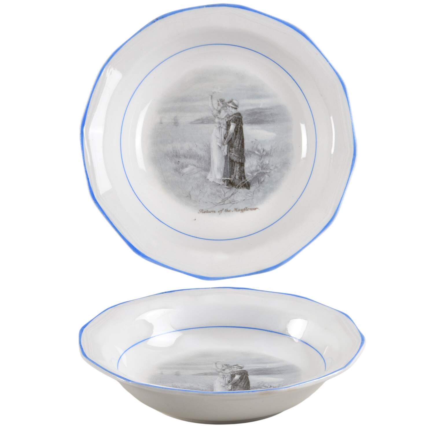 Courtship of Miles Standish Fruit/Dessert (Sauce) Bowl by Sterling China (USA)-1