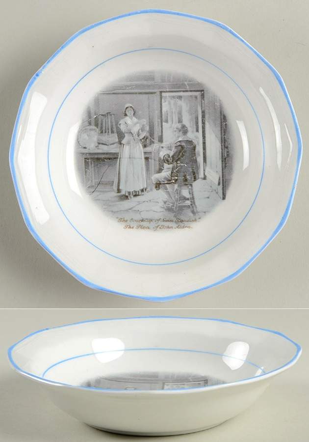 Courtship of Miles Standish Fruit/Dessert (Sauce) Bowl by Sterling China (USA)-1