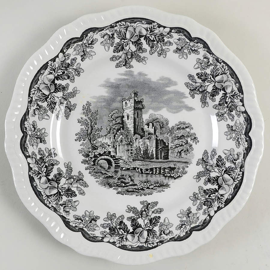 Archive Collection Black Large Dinner Plate by Spode-1