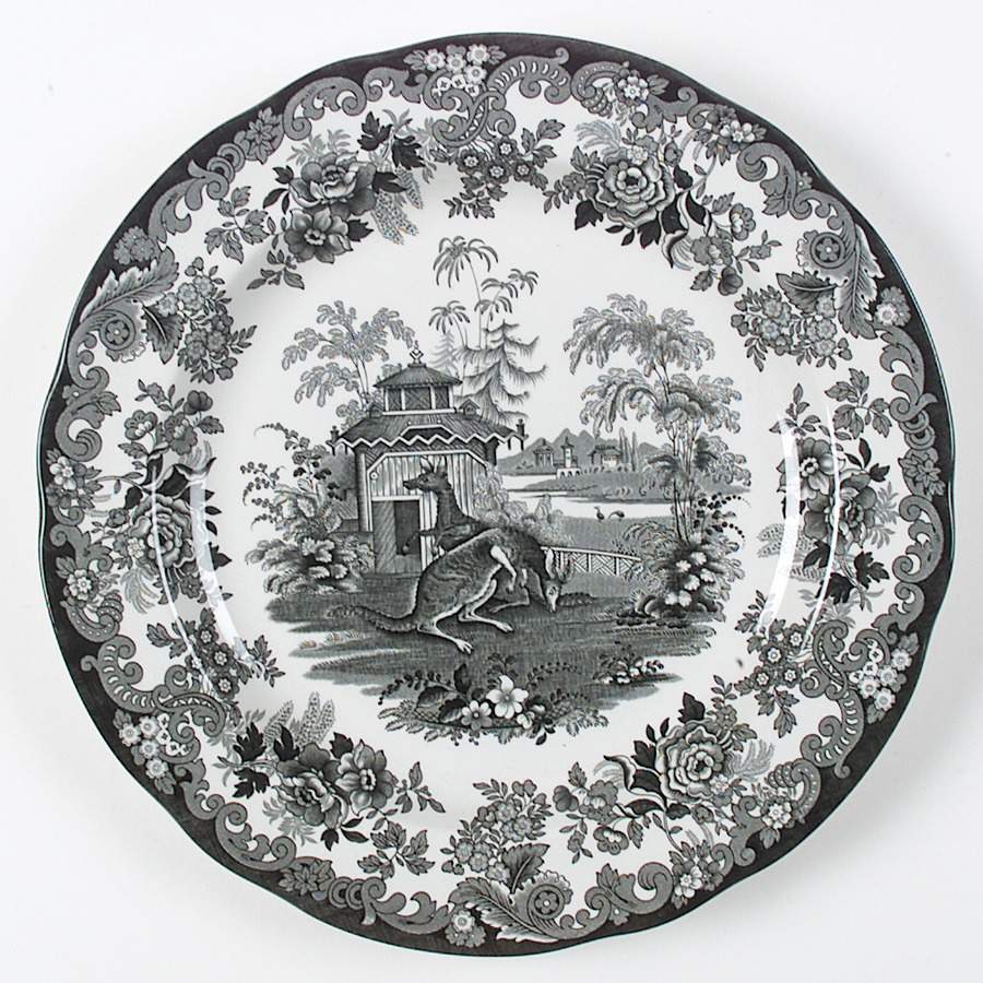 Archive Collection Black Dinner Plate by Spode-1