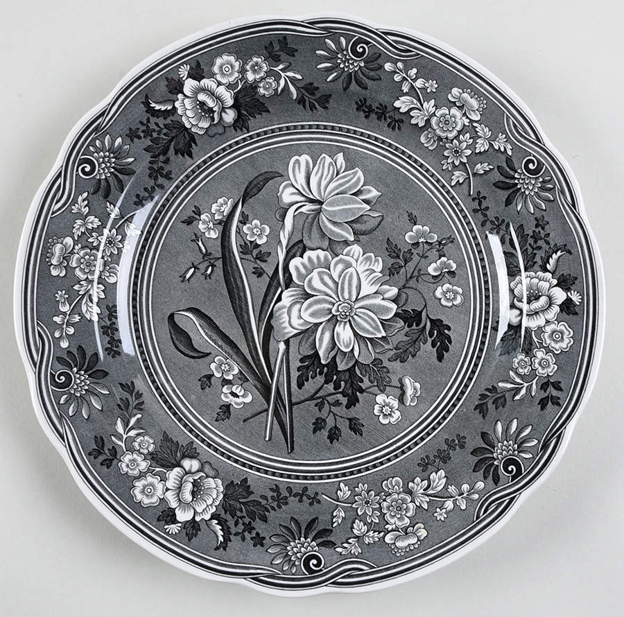 Archive Collection Black Dinner Plate by Spode-1