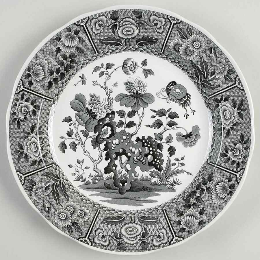 Archive Collection Black Dinner Plate by Spode-1