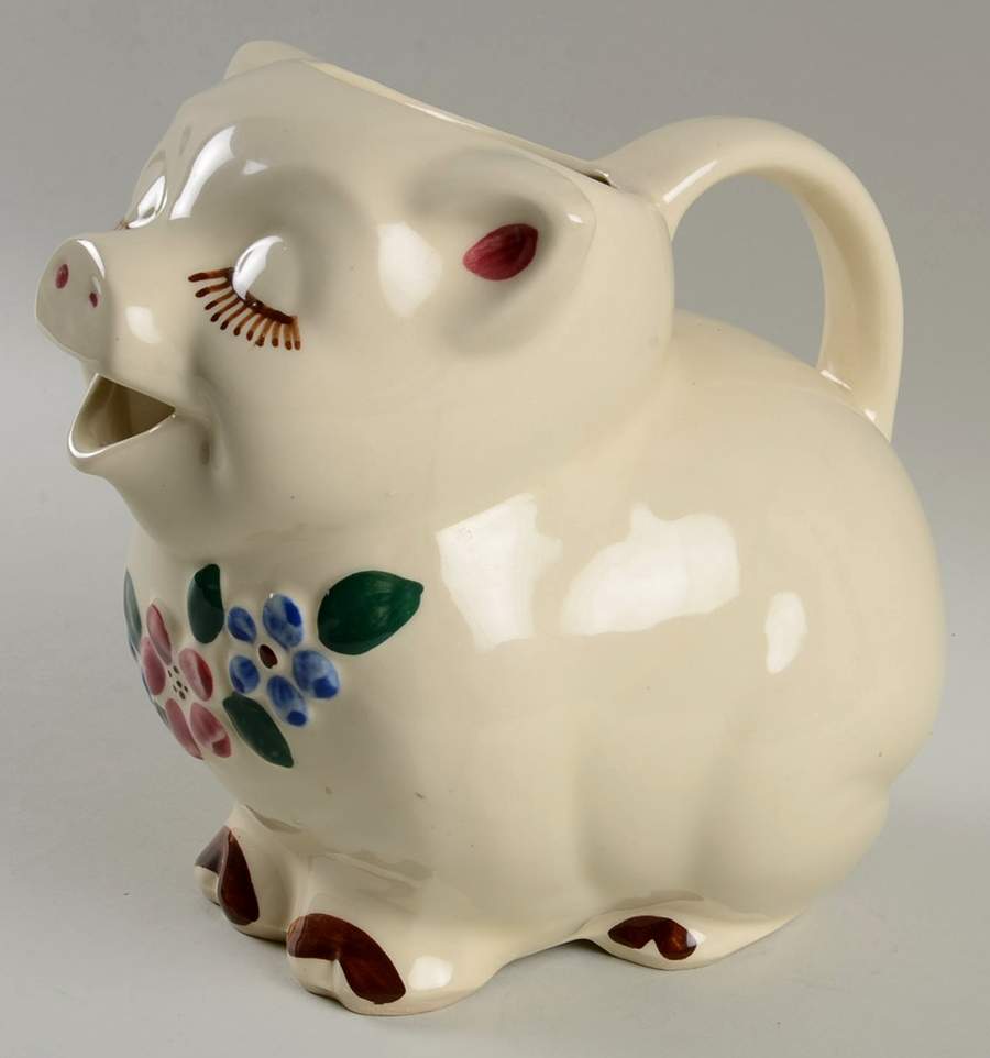 Smiley Pig  Figural #2 Pitcher by Shawnee-1