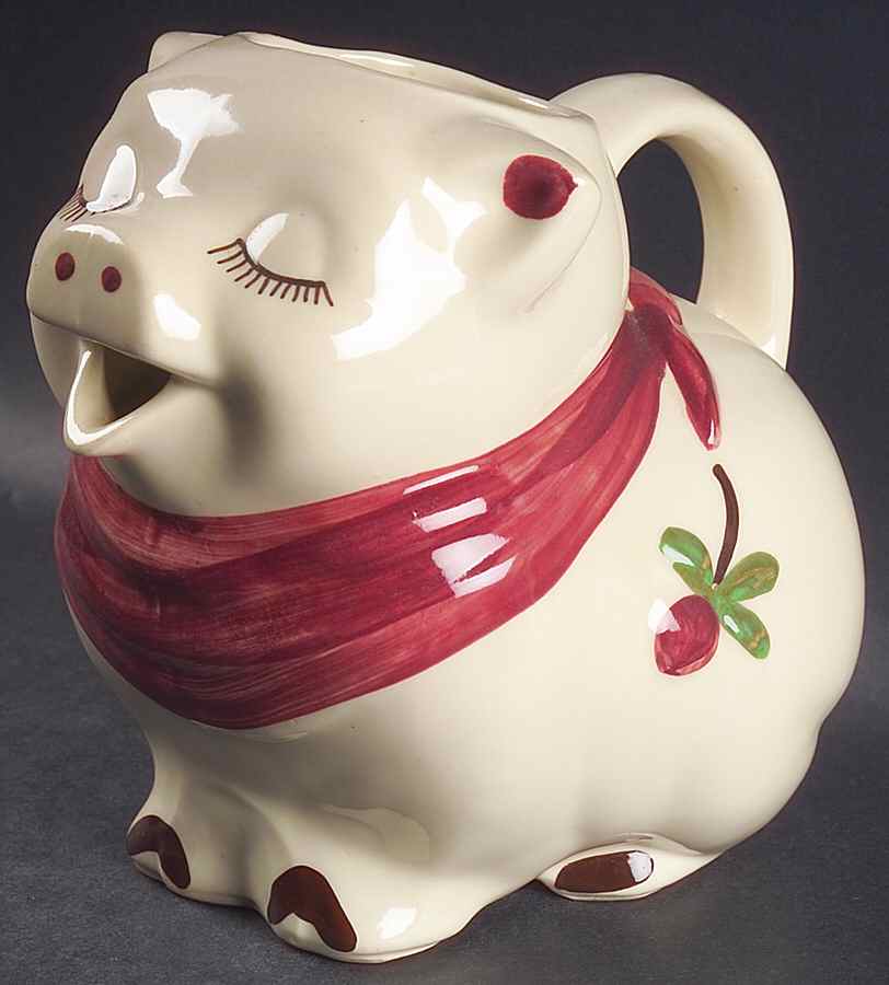 Smiley Pig  Figural #1 Pitcher by Shawnee-1