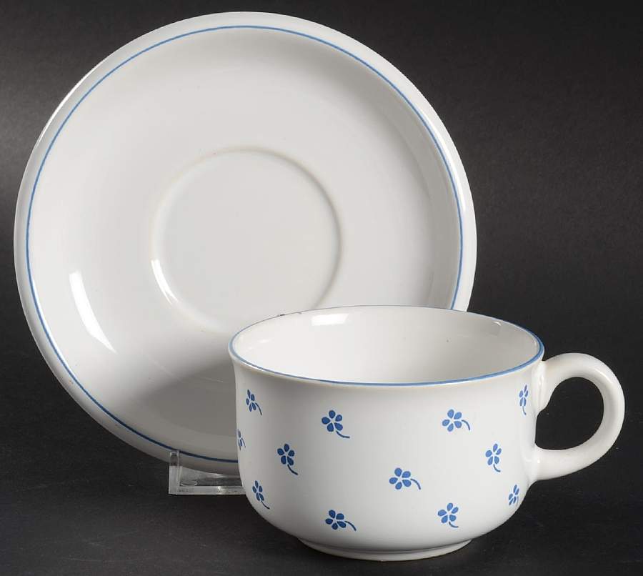Daisy Flat Cup & Saucer Set by Sodahl (Denmark)-1
