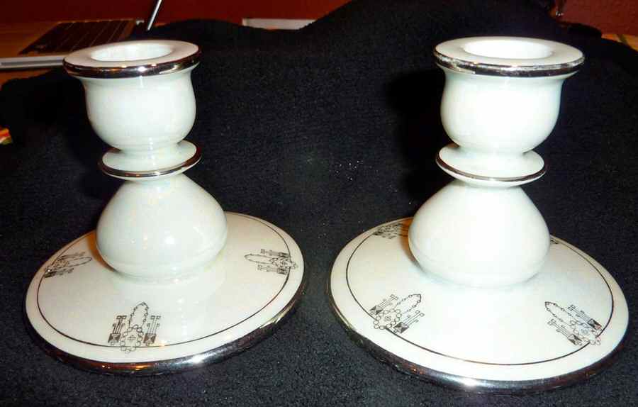 Colonial Single Light Candlestick by Silverite (Bavaria)-1
