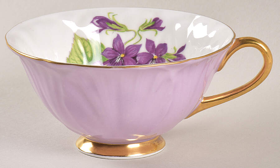 Violets (Oleander) Footed Cup by Shelley-1