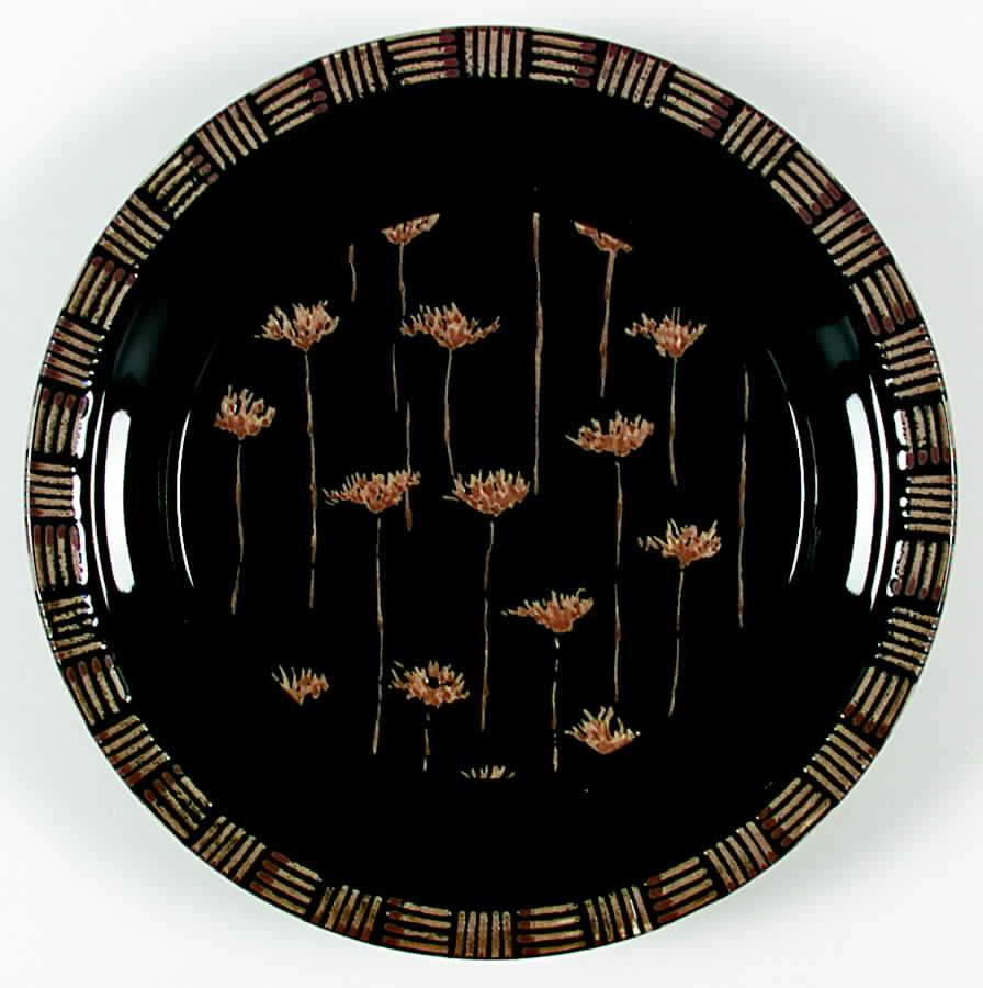 Cornflowers Black Salad Plate by Sasaki-1