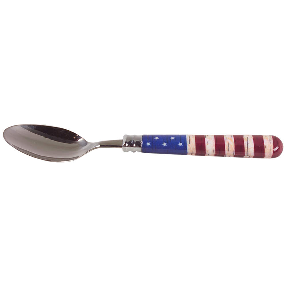 Colonial (Black Trim) Place/Oval Soup Spoon by Sakura-1