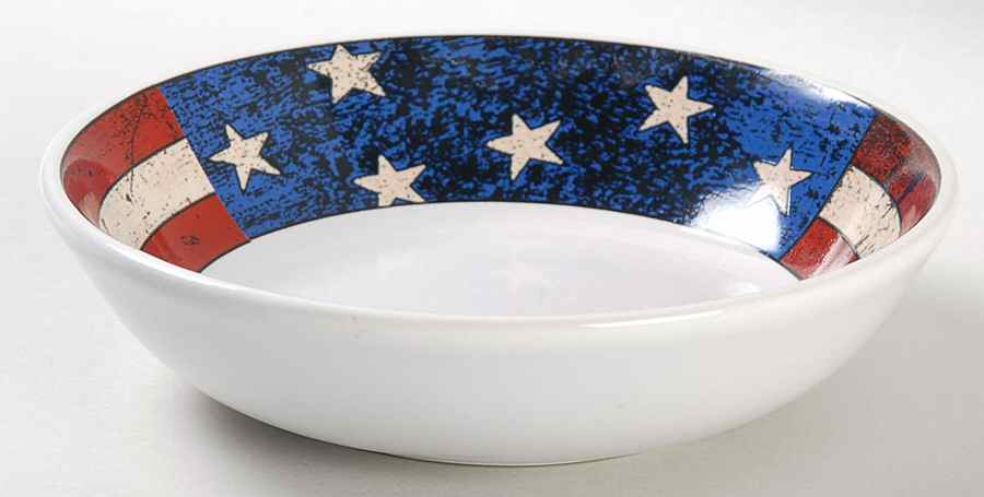 Colonial (Black Trim) Fruit/Dessert (Sauce) Bowl by Sakura-1