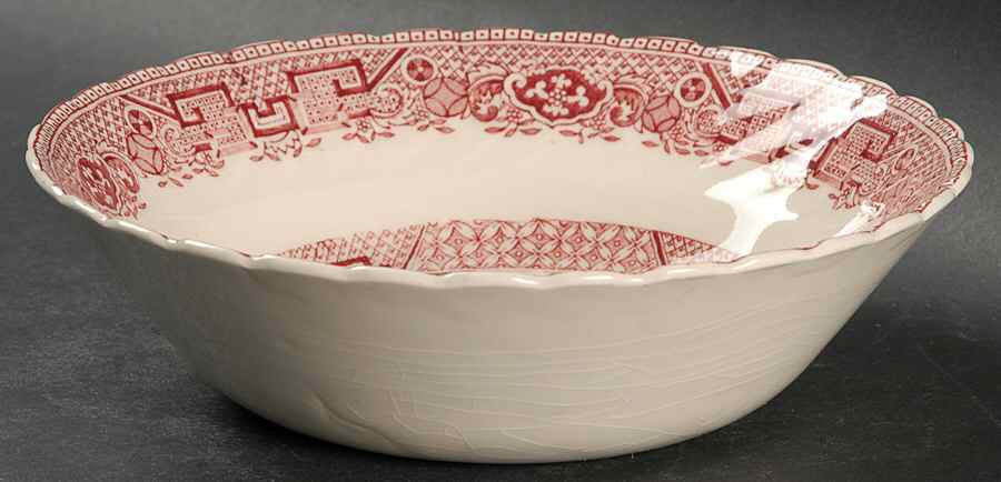Old Willow Pink Coupe Cereal Bowl by Swinnertons-1