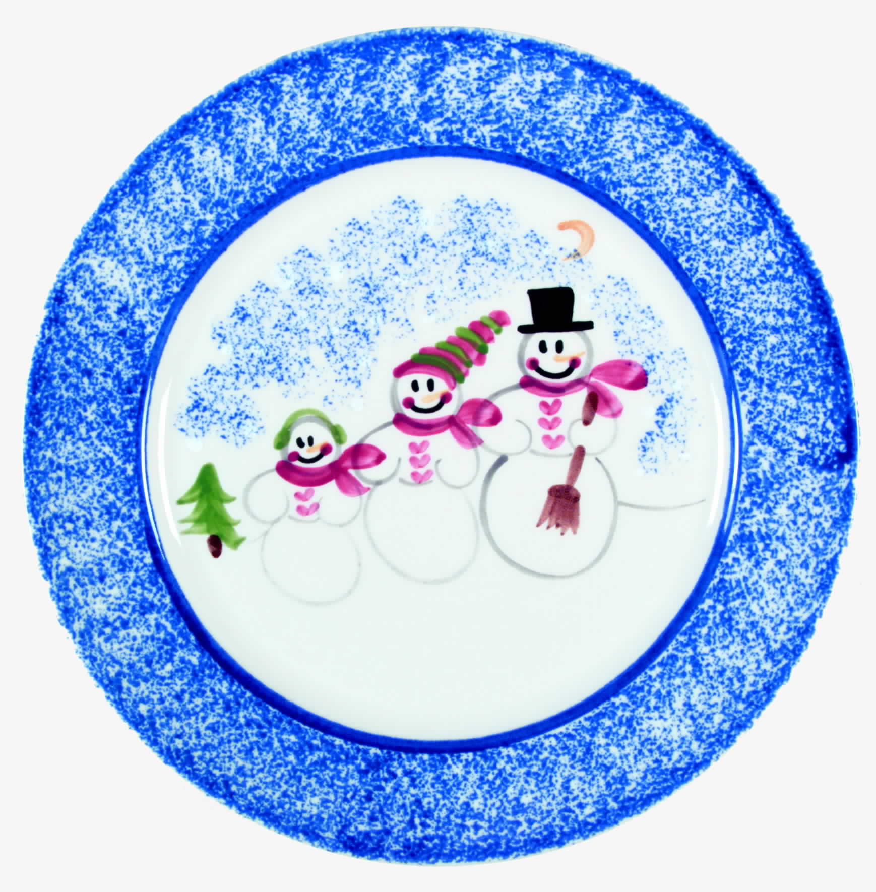 Snowman Family Dinner Plate by Shannon & Daughters-1