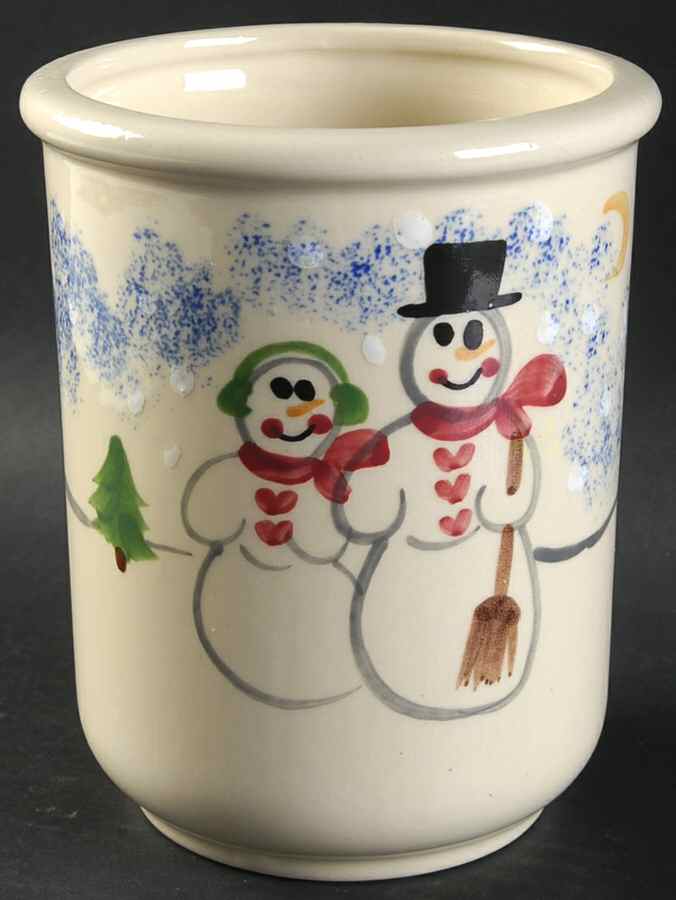 Snowman Family Utensil Holder by Shannon & Daughters-1