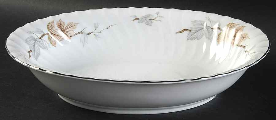 Avalon 10" Oval Vegetable Bowl by Saji-1