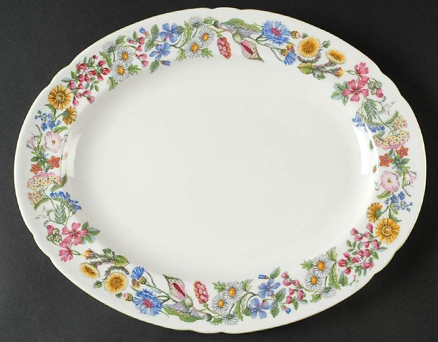 Hedgerow 12" Oval Serving Platter by Shelley-1