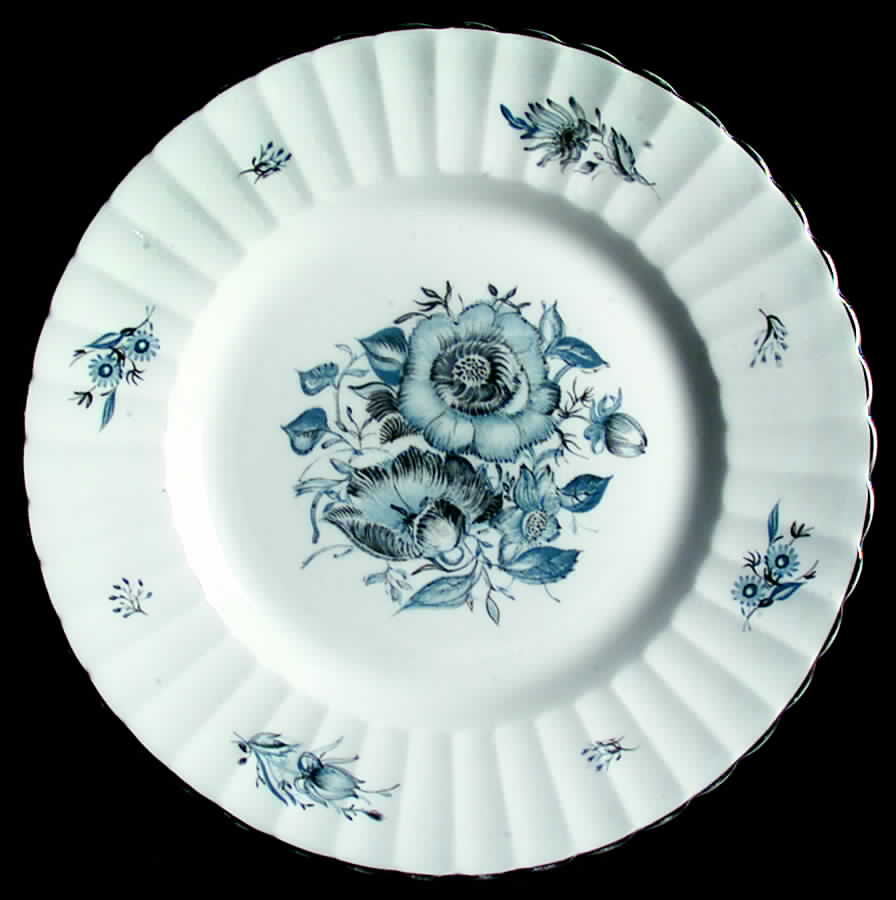Blue Peony (Platinum Trim) Dinner Plate by Susie Cooper-1