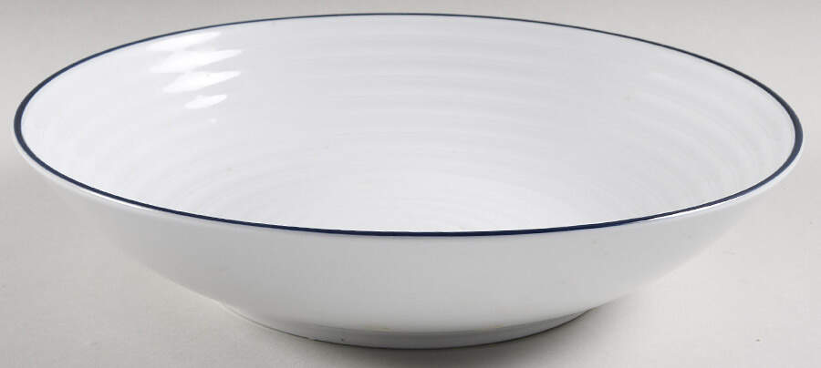 Roulette Blue 12" Large Salad Serving Bowl by Spal Porcelanas-1