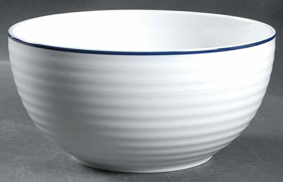 Roulette Blue 8" Salad Serving Bowl by Spal Porcelanas-1