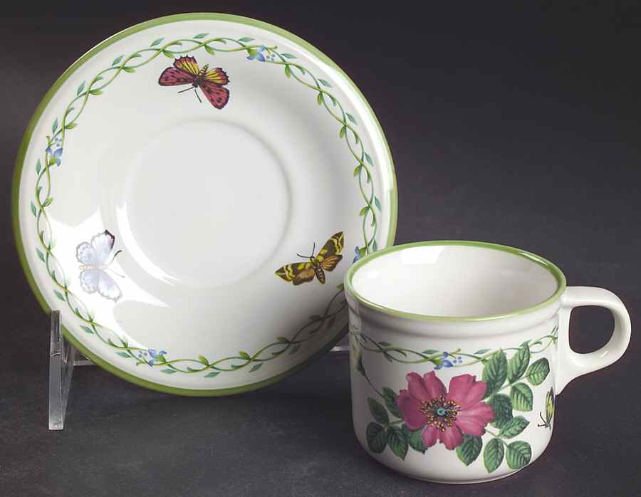 Garden Bloom Flat Demitasse Cup & Saucer Set by Studio Nova-1