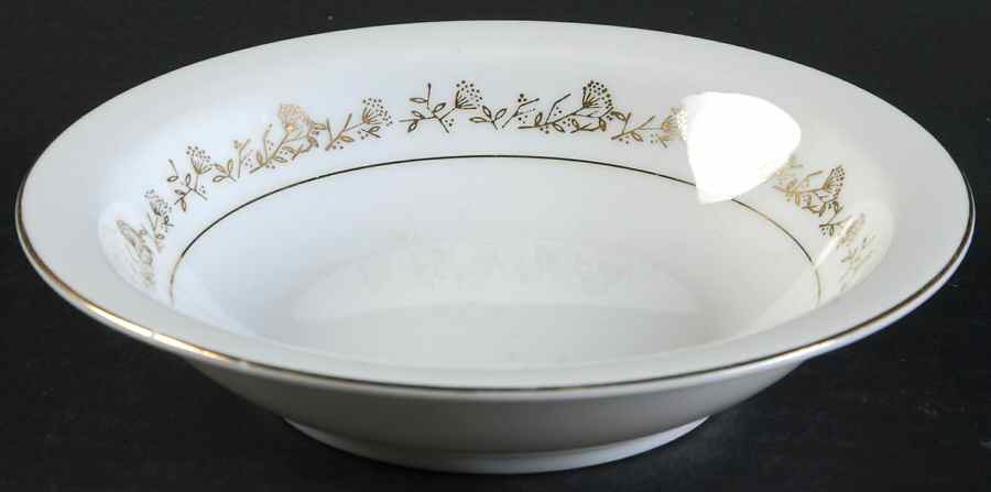 Golden Thistle Rim Fruit/Dessert (Sauce) Bowl by Summit-1