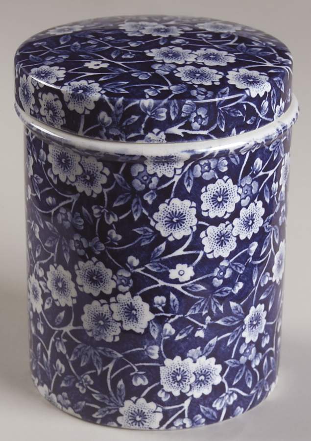 Calico Blue (Crownford Stamp) 3" Storage Jar & Lid by Staffordshire-1