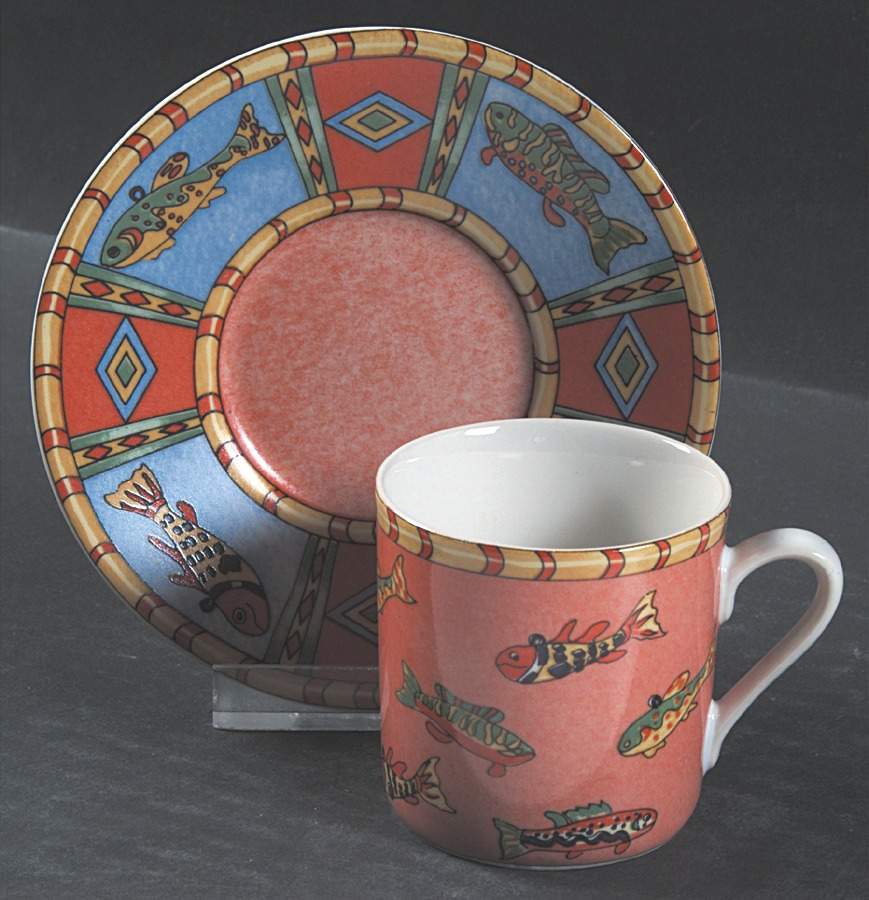 Splash Flat Demitasse Cup & Saucer Set by Siddhia Hutchinson-1