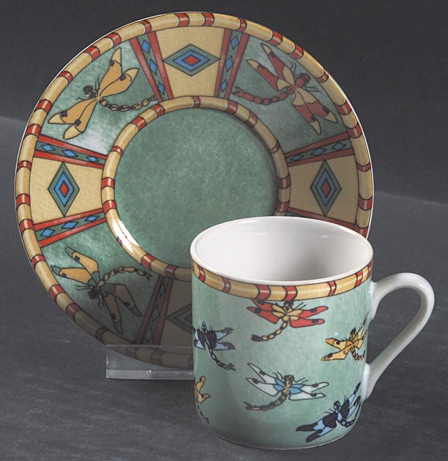 Splash Flat Demitasse Cup & Saucer Set by Siddhia Hutchinson-1