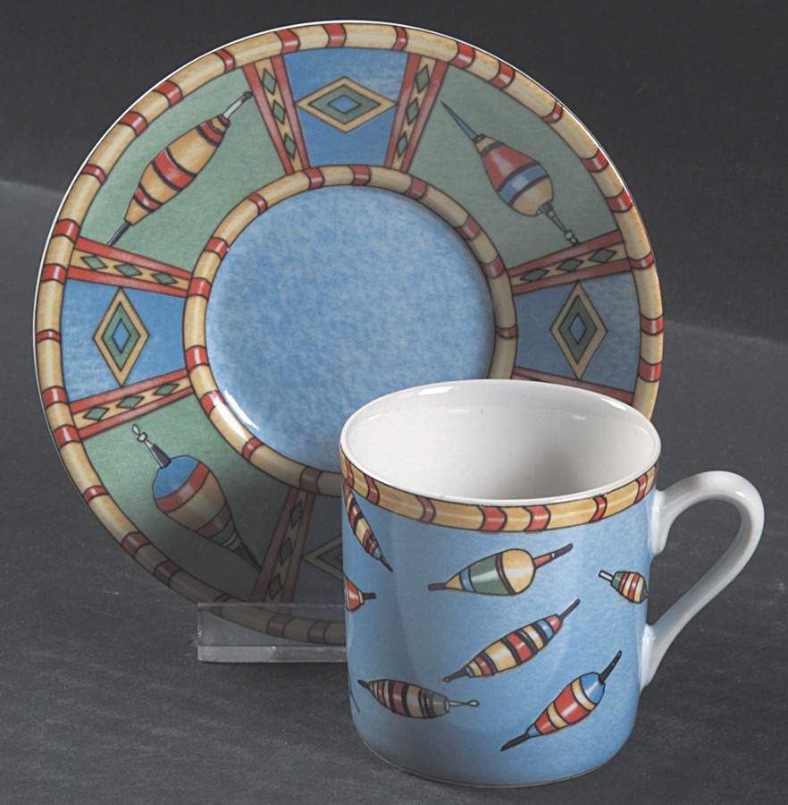 Splash Flat Demitasse Cup & Saucer Set by Siddhia Hutchinson-1