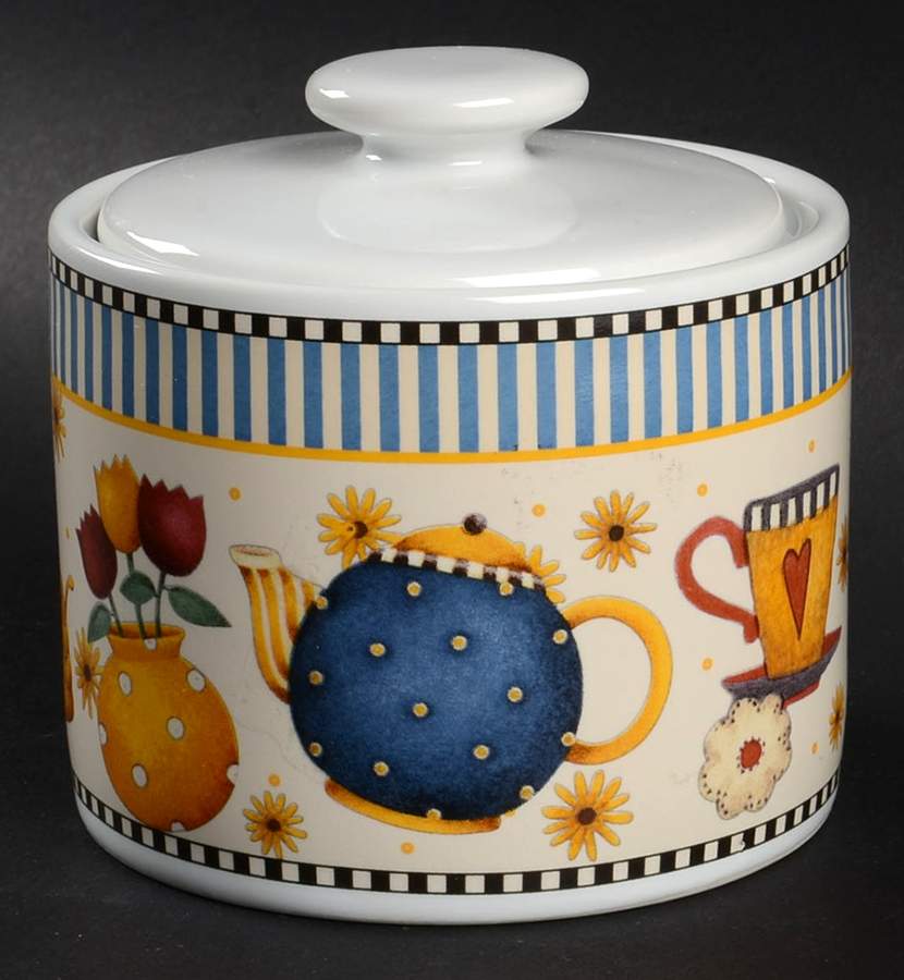 Tea Pots Sugar Bowl & Lid by Sakura-1
