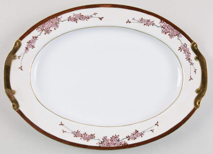 Three Cherries 12" Oval Serving Platter by Soko-1
