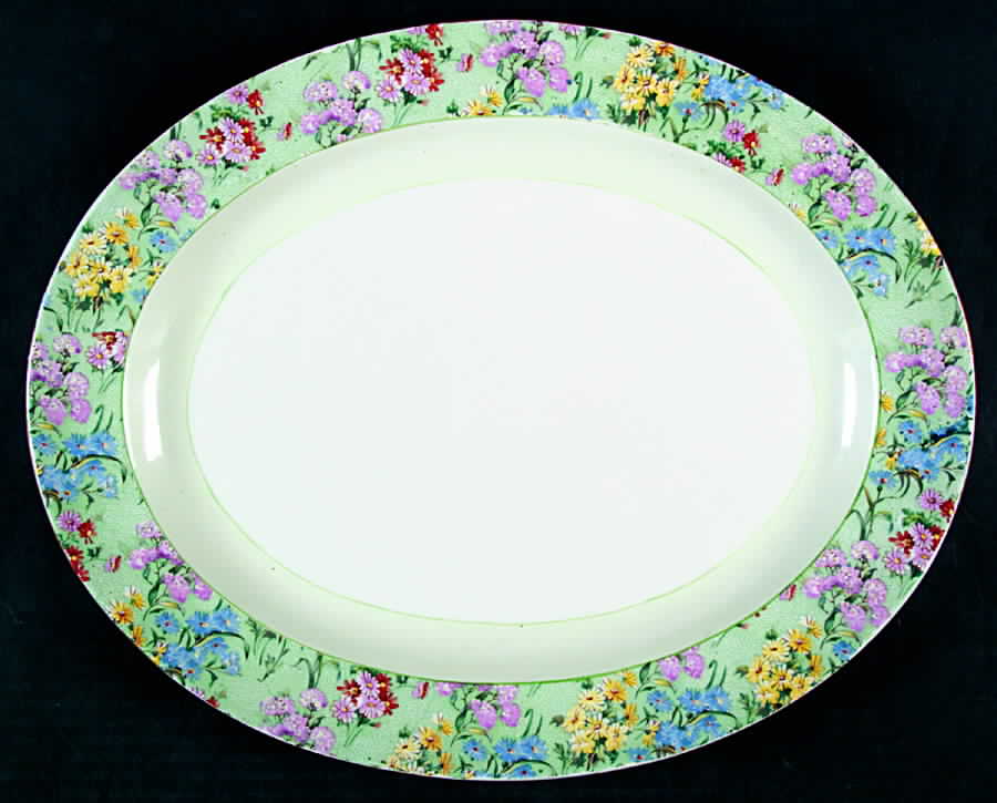 Melody 14" Oval Serving Platter by Shelley-1