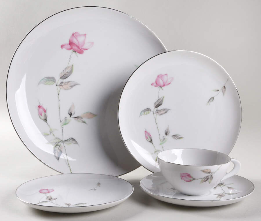 Dawn Rose 5 Piece Place Setting by Sango-1