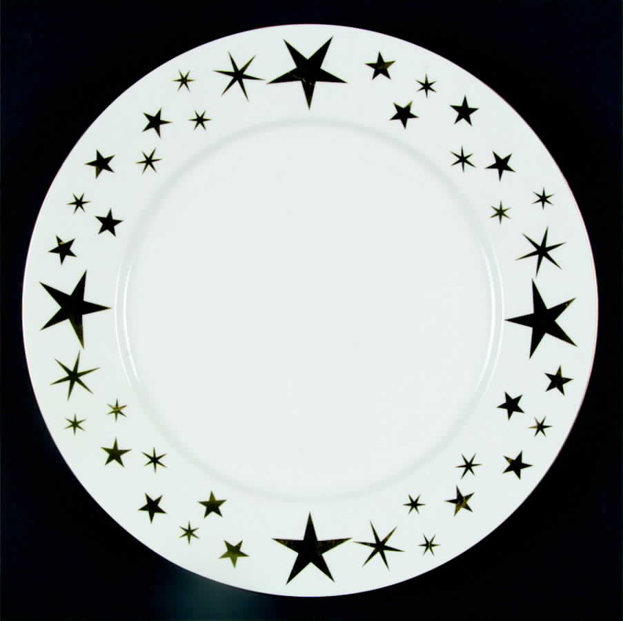 Classic Gold Stars Dinner Plate by Sakura-1