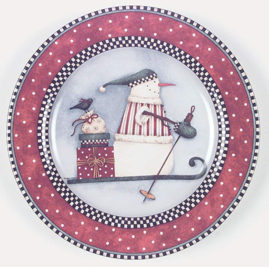 Frosty Folks Salad/Dessert Plate by Sakura-1