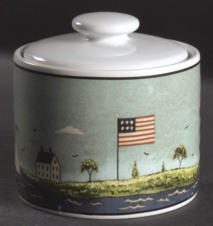 Coastal Breeze Sugar Bowl & Lid by Sakura-1