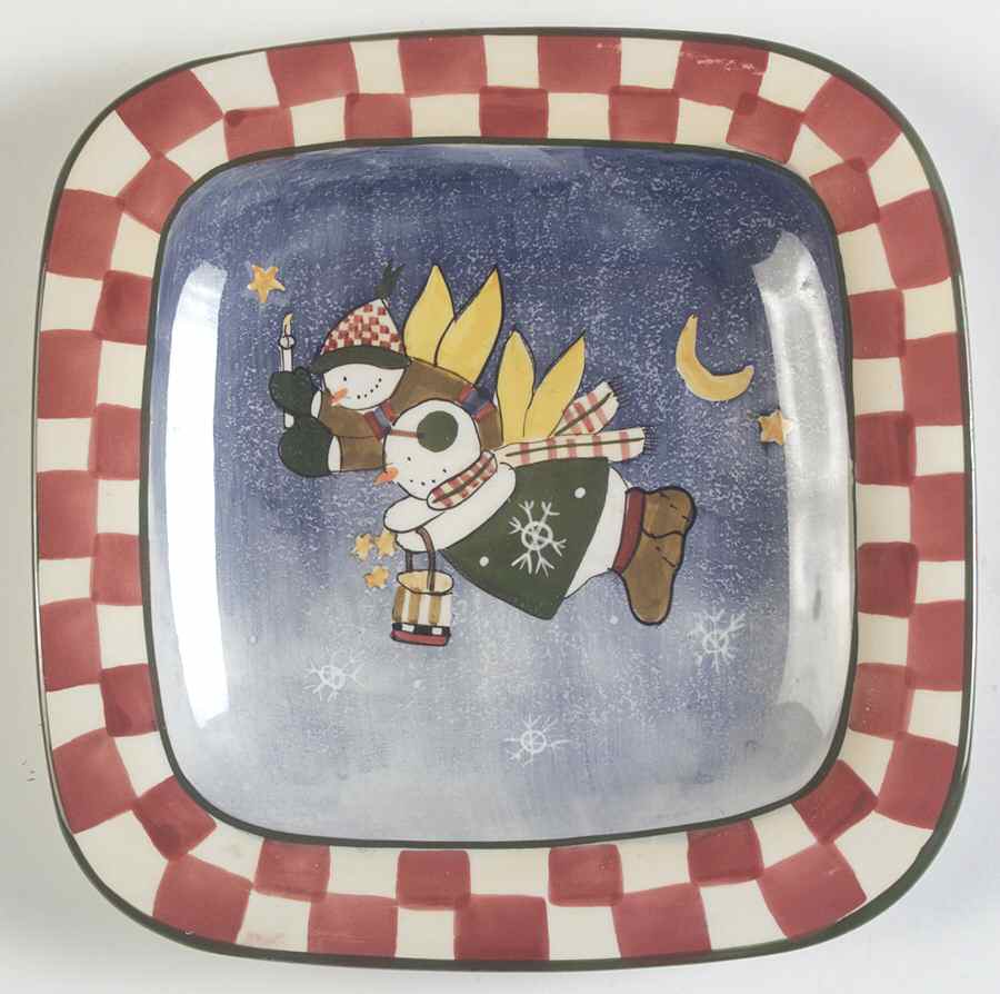 Snow Angel Village Square Luncheon Plate by Sakura-1
