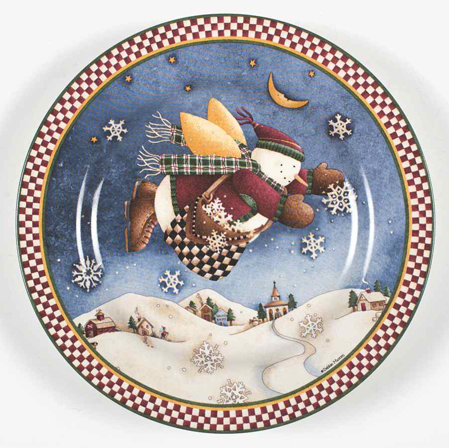 Snow Angel Village Salad/Dessert Plate by Sakura-1