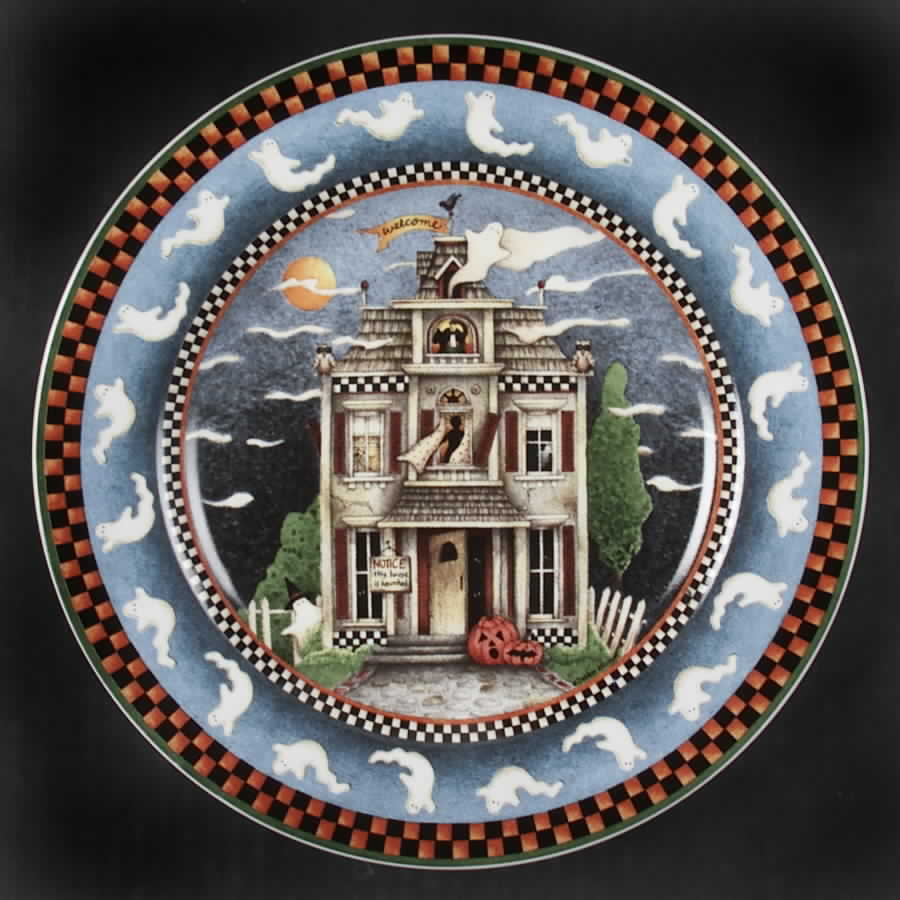 Haunted House Salad Plate by Sakura-1
