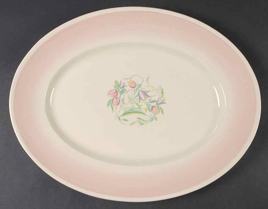Dresden Spray 16" Oval Serving Platter by Susie Cooper-1