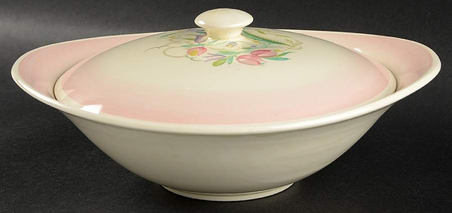 Dresden Spray Round Covered Vegetable by Susie Cooper-1