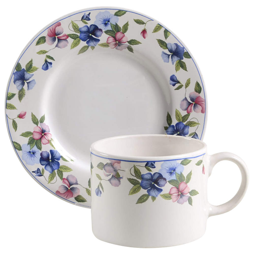 Freesia Flat Cup & Saucer Set by Sakura-1