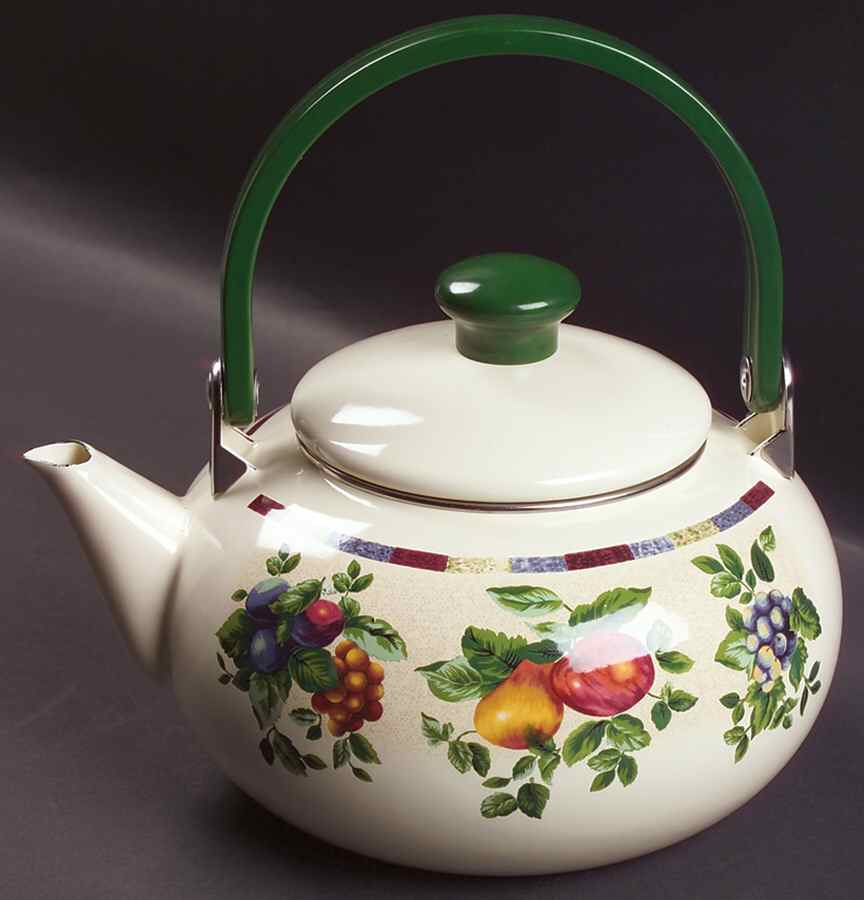 Sonoma (Tan Body, Rim Shape) Metal Kettle & Lid by Sakura-1