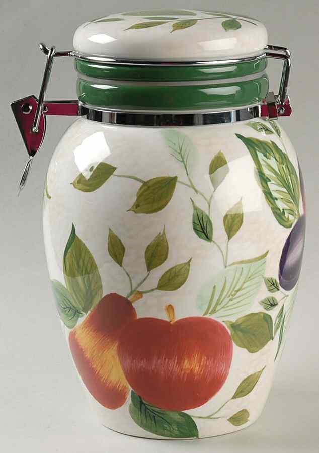 Sonoma (Tan Body, Rim Shape) Large Canister & Lid by Sakura-1