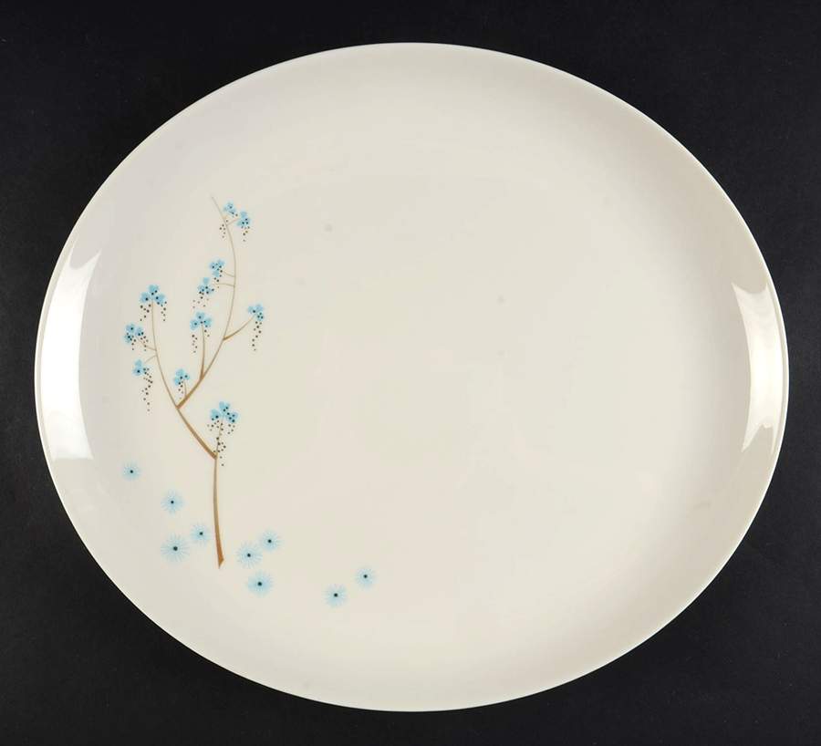 Spring Melody 12" Oval Serving Platter by Sloan China Co-1