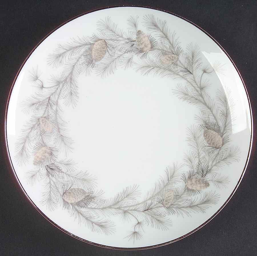 Sierra Pines (No #, Platinum Trim) Bread & Butter Plate by Sango-1