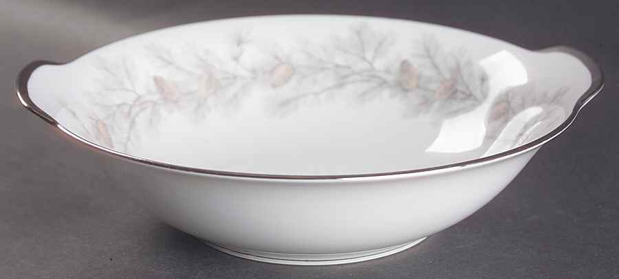 Sierra Pines (No #, Platinum Trim) 9" Round Vegetable Bowl by Sango-1
