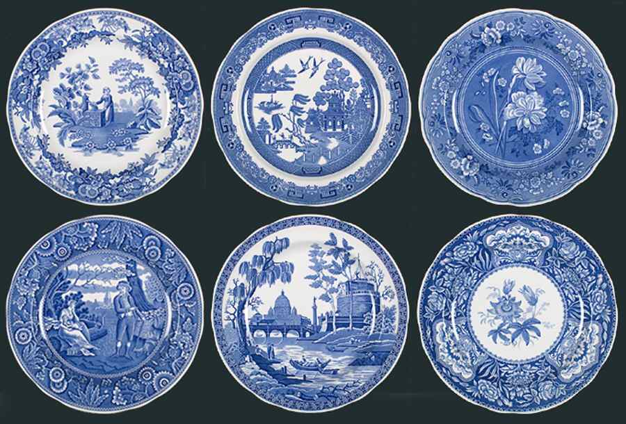 Georgian Collection Salad Plate - Set of 6 Motifs by Spode-1