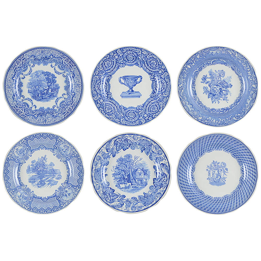 Victorian Collection Dinner Plate - Set of 6 Motifs by Spode-1