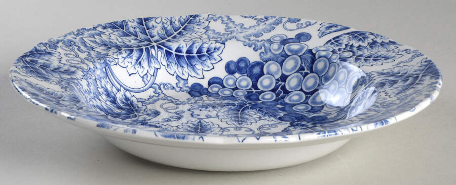 Grapes Large Rim Soup Bowl by Spode-1