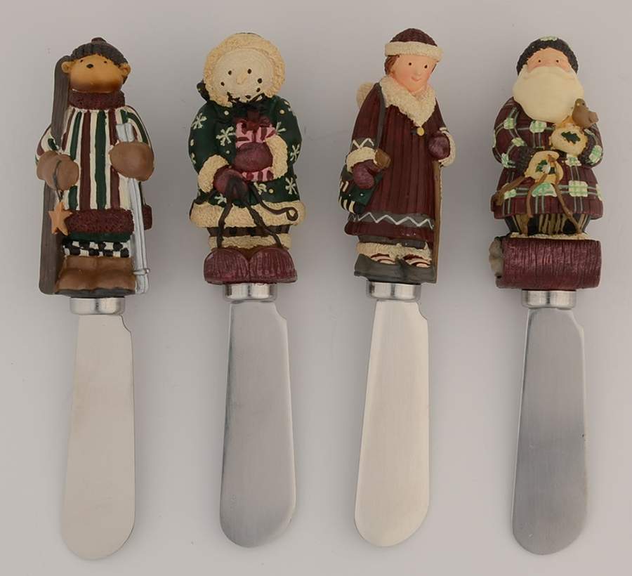 Sledding Characters Individual Spreader - Set of 4 Motifs by Sakura-1